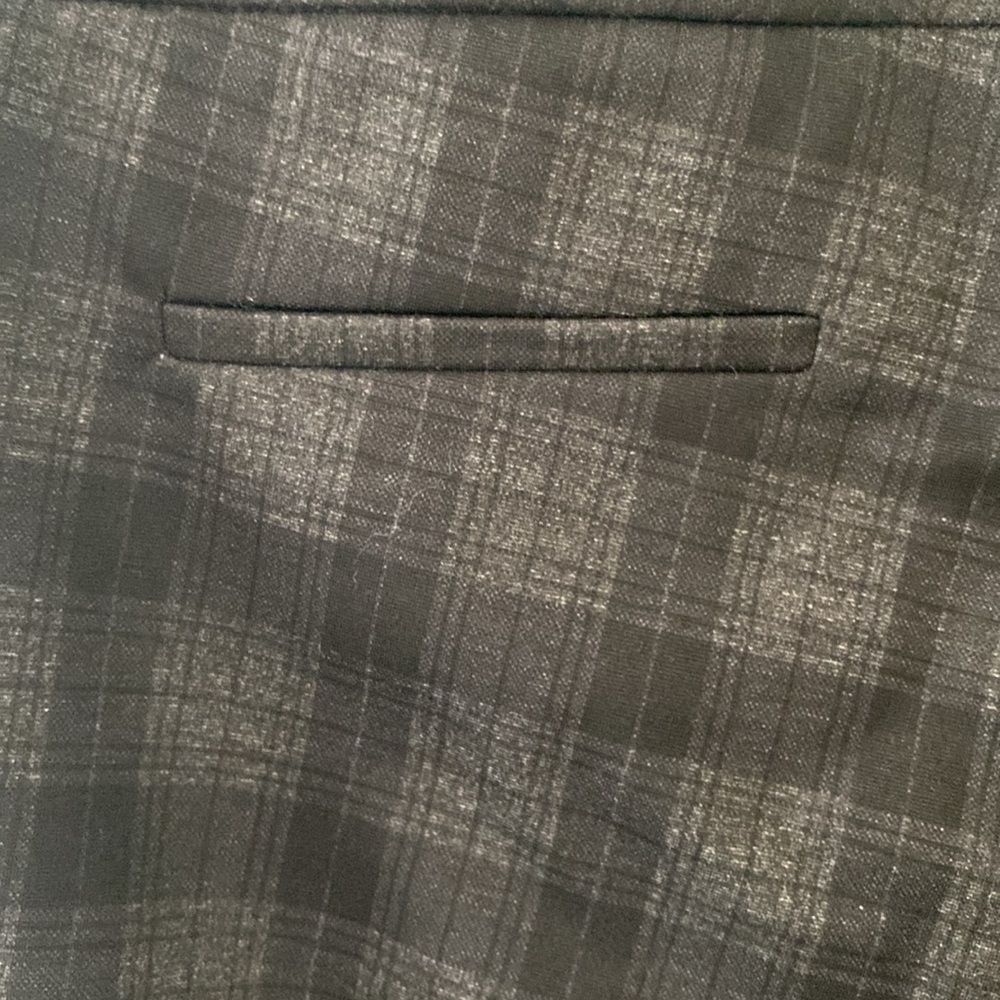 Black/Grey Plaid Work Pants - Picture 4 of 5